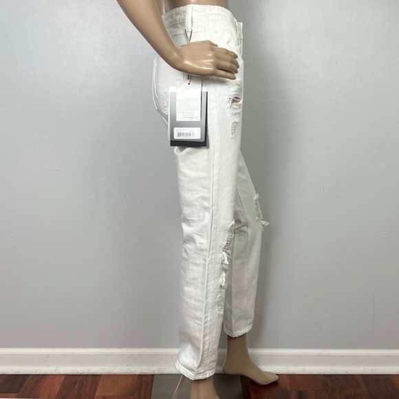 NEW ALEXANDER WANG REVOLVE WHITE DISTRESSED JEANS - Picture 6 of 10